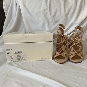 Schutz Lenna Taino II tie up suede heels